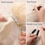 Juego de kit de costura personalizado estilo victoriano vintage con iniciales grabadas Accesorios bordados Regalo de cumpleaños Día de la madre para sastre Amantes de la costura