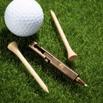 Personlig bärbar Metro mässing Mini Vintage Bolt Action EDC Penna med graverade initialer Skrivverktyg Campinggåva för utomhusälskare Golfar