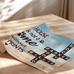 Personalized Paw Print Pet Crossword Puzzle Art Canvas Poster Framed Frameless Painting Home Decor Birthday Gift for Pet Lover