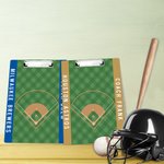 Tableau à pince effaçable à sec avec texte en acrylique pour terrain de baseball personnalisé avec pince à profil bas Cadeau d'appréciation de fin de saison pour entraîneur, formateur et enseignant