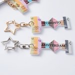 Gepersonaliseerde Stars The Eras Tour Glitter Sleutelhanger met Tekst Concert Muziek Geheugen Bewaar Cadeau voor Fans Publiek Luisteraars