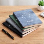 Cahier personnalisé en cuir avec 200 pages lignées Cadeau d'anniversaire pour les amateurs d'astrologie