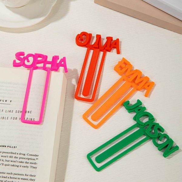 Signet personnalisé multicolore imprimé en 3D pour encourager la lecture Papeterie Cadeau d'anniversaire pour le rat de bibliothèque