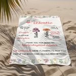 Toalla de playa personalizada de gran tamaño y secado rápido To My Bestie 2 Birth Flowers Beach Towel with Names Travel Essential Birthday Gift for Sisters Friends