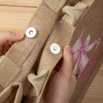 Personalisierte Cartoon Graduation Girl Pink Bow wiederverwendbare Jute Tasche mit Namen Tote Bag Graduierung Geburtstag Geschenk für Mädchen Freunde