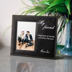 Personalisierte Schwestern Freunde Leder Fotorahmen mit Titel und Text Geburtstag Jahrestag Freundschaft geschätztes Geschenk für Freunde