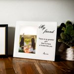 Personalisierte Schwestern Freunde Leder Fotorahmen mit Titel und Text Geburtstag Jahrestag Freundschaft geschätztes Geschenk für Freunde