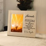 Personalisierte Schwestern Freunde Leder Fotorahmen mit Titel und Text Geburtstag Jahrestag Freundschaft geschätztes Geschenk für Freunde