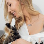 Personlig inngravert 1-6 kjæledyrportretter halskjede med navn Smykk hund katt mamma smykker bursdag minnegave til kvinner kjæledyrelskere