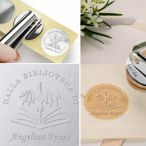 Timbro a secco personalizzato Non sono un Topo di Biblioteca ma il Drago dei Libri regalo perfetto per gli amanti dei libri