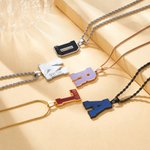 Personalised Multicolour Enamel Initial Necklace with Name Birthday Anniversary Gift for Family