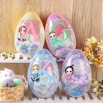 Uovo di Pasqua Jumbo riempibile con nome personalizzato con iniziali di personaggi dei cartoni animati, cestino di Pasqua, bomboniere per feste di compleanno, regalo per bambini e bambine.