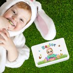 Boîte à biscuits en fer blanc personnalisée avec nom Accessoires de rangement pour la fête de Pâques Cadeau pour garçons filles