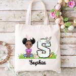 Sac à dos en toile avec nom Chasse aux oeufs de Pâques Cadeau pour enfants
