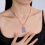 Personalised Multicolour Enamel Initial Necklace with Name Birthday Anniversary Gift for Family