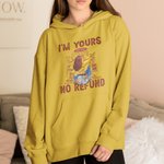 Spersonalizowana bluza z kapturem I Am Yours No Refund z imionami dla pary na rocznicę walentynek
