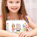 Personalisierte niedliche Blume Ei Cartoon Charakter Keksdose mit Initialen und Namen Ostern Partei Lagerung Zubehör Geschenk für Jungen Mädchen