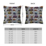 Housse de Coussin Personnalisée avec Nom Style Nuage de Mots et de Camion Décoration de Maison Cadeau Anniversaire pour Famiile Enfants
