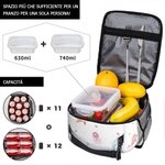 Borsa da pranzo per scuola e picnic portatile impermeabile personalizzato con nome e iniziale design carino rosa fantasia sirena regalo per bambini