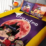 Spersonalizowany koc na Halloween Wiedźma Wampir Postać z kreskówki Miękki koc z 1-6 imionami Wystrój domu Prezent na imprezę świąteczną dla rodziny i dzieci