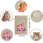 Sac à friandises personnalisé en toile de jute avec nom Cadeau de Pâques pour les enfants 7
