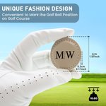 Personalisierte Monogramm magnetische Leder Golf Ball Marker mit Initiale und Name Satz von 2 Golf Zubehör Geburtstag Sport Geschenk für Golfspieler