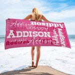Personalisierte Multicolor Oversized Quick Dry Name Strandtuch Reisen Wesentliche Geburtstag Geschenk für Familie Freund