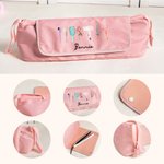 Personalized Stylish Birth Flower Hairdressing Element Portable Hair Tools Travel Bag with Name and Heat Resistant Mat Birthday Gift for Women
