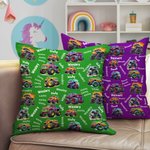 Housse de Coussin Personnalisée avec Nom Style Nuage de Mots et de Camion Décoration de Maison Cadeau Anniversaire pour Famiile Enfants