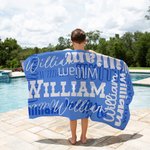 Personalisierte Multicolor Oversized Quick Dry Name Strandtuch Reisen Wesentliche Geburtstag Geschenk für Familie Freund