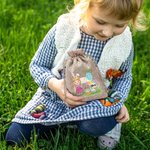 Personalized Official Egg Hunter Cartoon Character Drawstring Burlap Treat Bag with Name Easter Party Favor Gift for Boys Girls