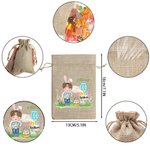 Personalized Official Egg Hunter Cartoon Character Drawstring Burlap Treat Bag with Name Easter Party Favor Gift for Boys Girls
