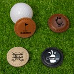 Personalisierte Golfschläger Monogramm Leder magnetische Golf Ball Marker mit Initiale und Name Club Geburtstag Vatertag Geschenk für Golfspieler Liebhaber