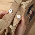 Sac en toile de jute personnalisé avec nom Graduate Horoscope Birth Flower Graduation Birthday Gift for Women