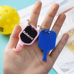 Personalized 3D Printed Pickleball Paddle Ball Keychain with Name Sports Theme Bag Charm Birthday Gift for Pickleball Lovers