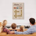 Poster de mots croisés personnalisé sans cadre Peinture encadrée avec nom Cadeau de pendaison de crémaillère pour les membres de la famille