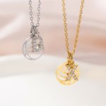 Personalizado Dainty Fútbol Béisbol Baloncesto Colgante Collar con Circón Inicial Día del Juego Accesorios Cumpleaños Equipo de regalo para los amantes de los deportes de pelota