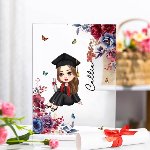 Placca acrilica personalizzata con nome, decorazione per la casa, regalo di compleanno e di laurea per laureati.