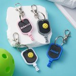 Personalized 3D Printed Pickleball Paddle Ball Keychain with Name Sports Theme Bag Charm Birthday Gift for Pickleball Lovers