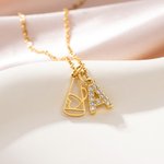 Personalizado Dainty Fútbol Béisbol Baloncesto Colgante Collar con Circón Inicial Día del Juego Accesorios Cumpleaños Equipo de regalo para los amantes de los deportes de pelota