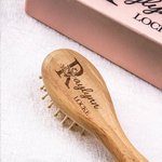 Personalized Baby Wooden Brush and Comb Set with Baby Pacifier Clip and Blanket Baby Shower Gift for Newborn