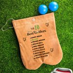 Personalised Funny Top 10 Golfers Golf Ball Bag Sack with Name and Clip Sports Accessories Birthday Gift for Golf Lover Husband Dad