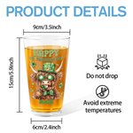Personalised Lucky Shamrock Highland Cow 16oz Beer Glass with Name and Text Happy St. Patrick's Day Home Kitchen Accessories Gift for Family