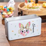 Boîte à biscuits en métal alimentaire avec nom Cadeau de Pâques personnalisé pour garçons filles