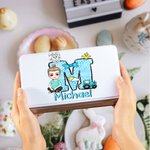 Boîte à biscuits personnalisée avec nom pour Pâques Cadeau d'anniversaire pour les enfants