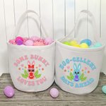 Personalisierte niedliche Herz Hase Ostereier Korb mit Namen Ostern Party Geburtstag Geschenk für Kinder