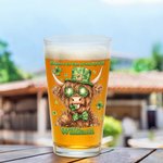Personalised Lucky Shamrock Highland Cow 16oz Beer Glass with Name and Text Happy St. Patrick's Day Home Kitchen Accessories Gift for Family