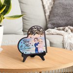 Personalizado Better Together Pareja Placa de madera en forma de corazón con nombres Decoración de escritorio Aniversario San Valentín Regalo para pareja