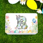 Boîte à biscuits en fer blanc personnalisée avec nom Cadeau d'anniversaire de Pâques pour les enfants