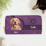 Portafoglio in pelle PU personalizzato in stile vintage con 1-3 animali e nomi con scomparti multipli regalo di viaggio per amanti degli animali